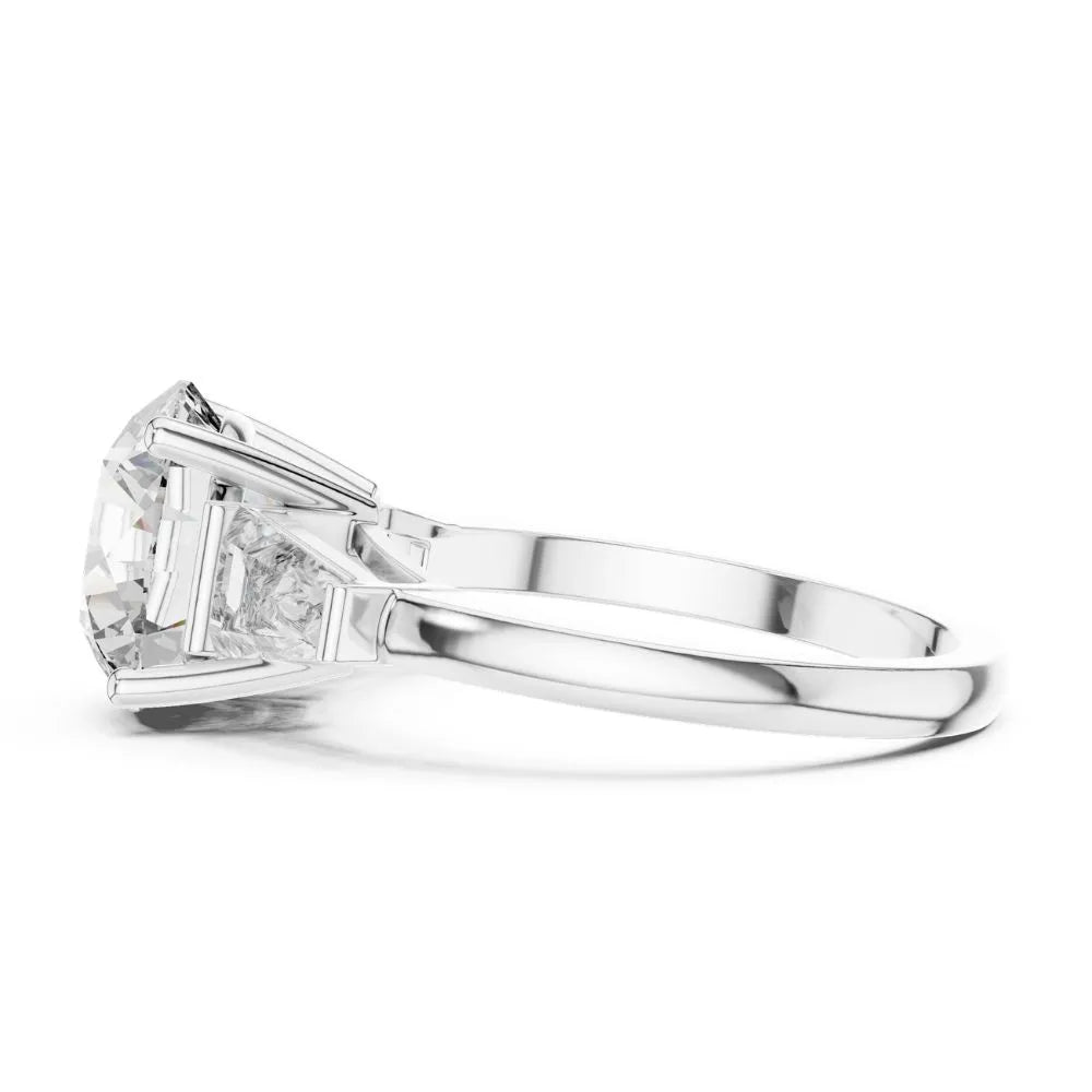 Orynio ORYNIO Radiant Harmony Three-Stone Solitaire Ring in 925 Sterling Silver 92.5 silver jewellery