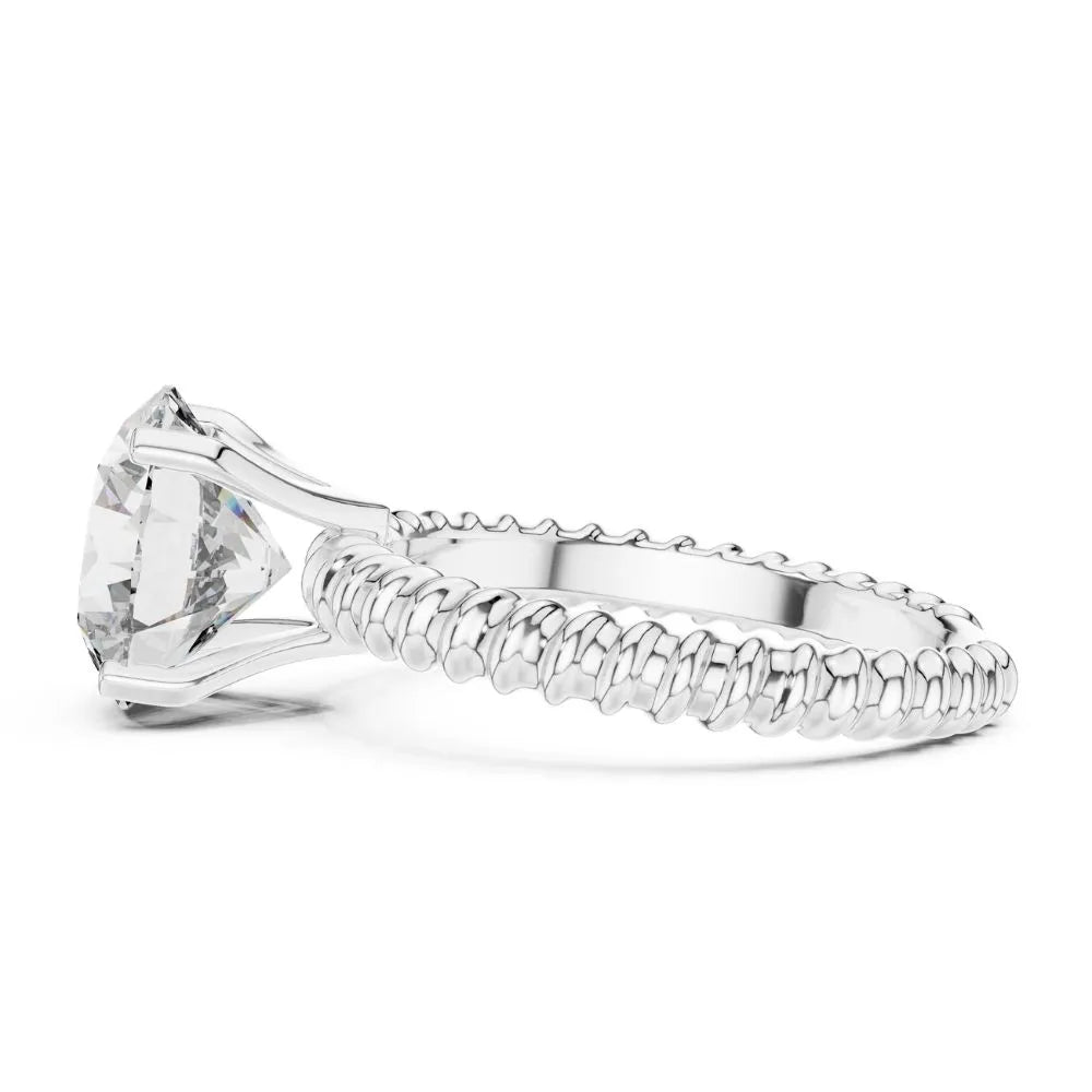Orynio ORYNIO Aurelia Textured Solitaire Ring in 925 Sterling Silver 92.5 silver jewellery