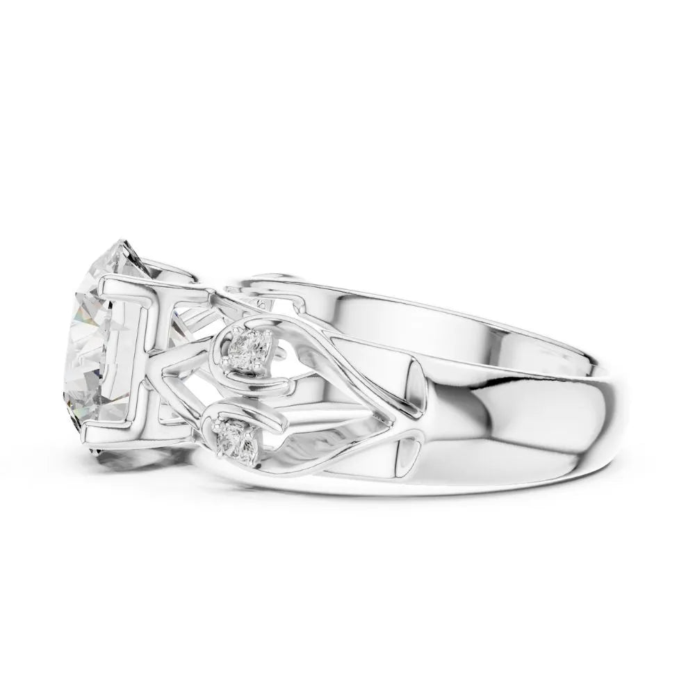 Orynio ORYNIO Blossom Vine Solitaire Engagement Ring in 925 Sterling Silver 92.5 silver jewellery