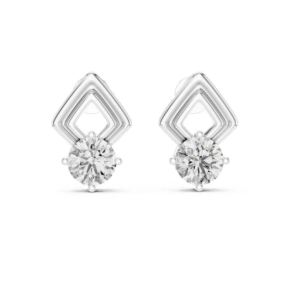 ORYNIO Élan Pear-Cut Solitaire Drop Stud Earrings