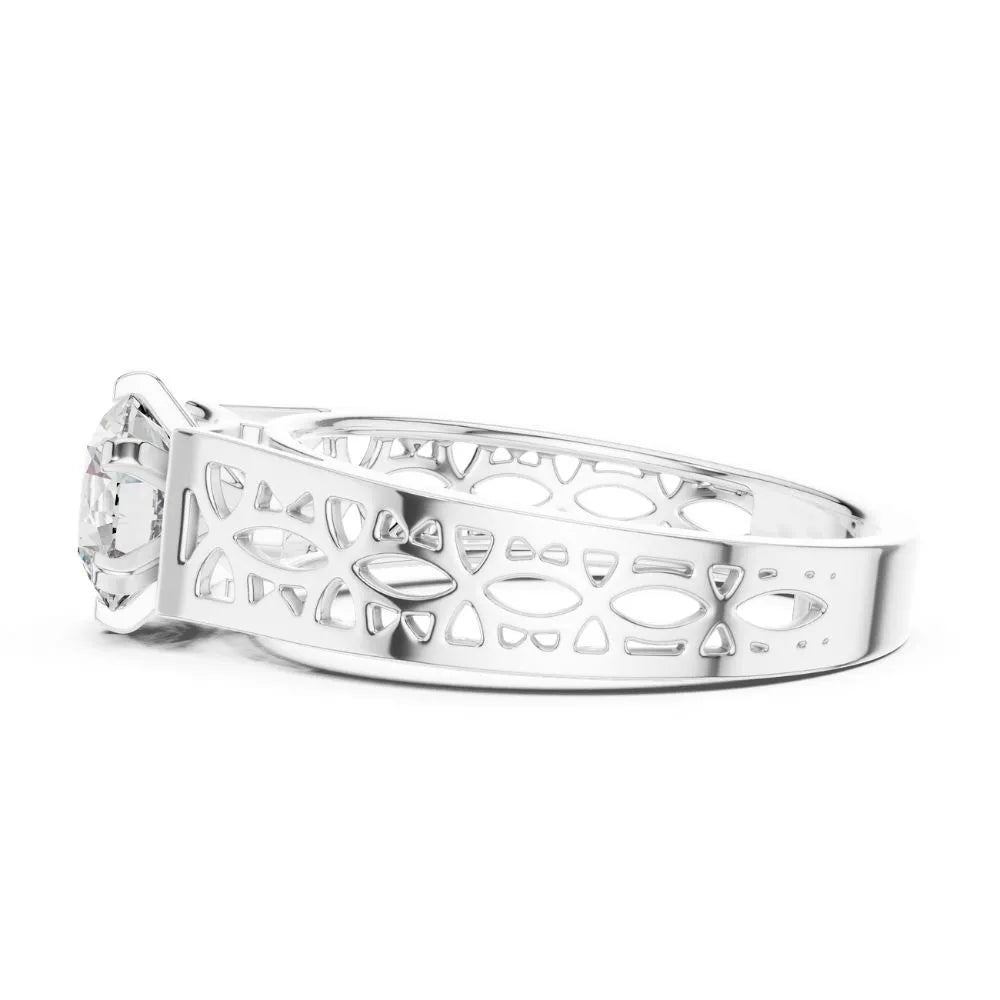 Orynio ORYNIO Aurora Lattice Solitaire Sterling Silver Ring 92.5 silver jewellery