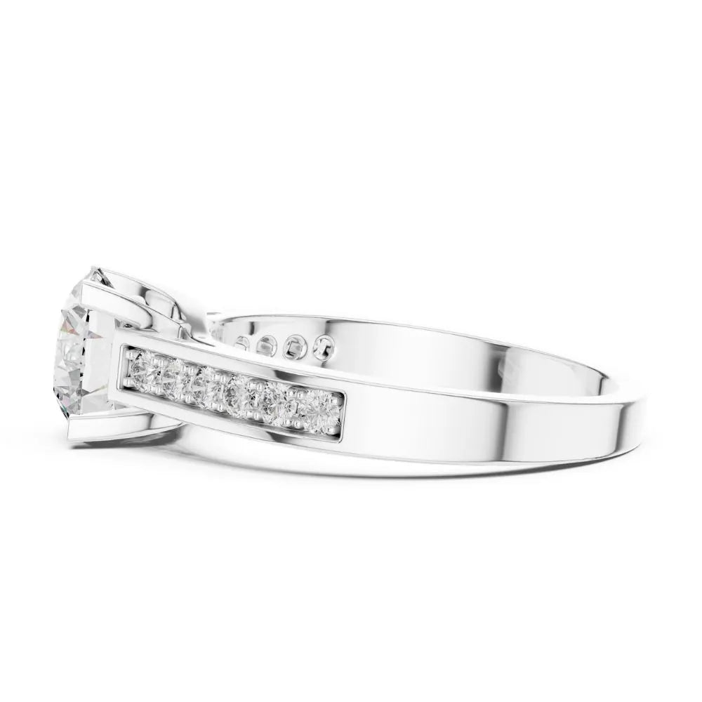 Orynio ORYNIO Lumina Channel Set Solitaire Ring in 925 Sterling Silver 92.5 silver jewellery