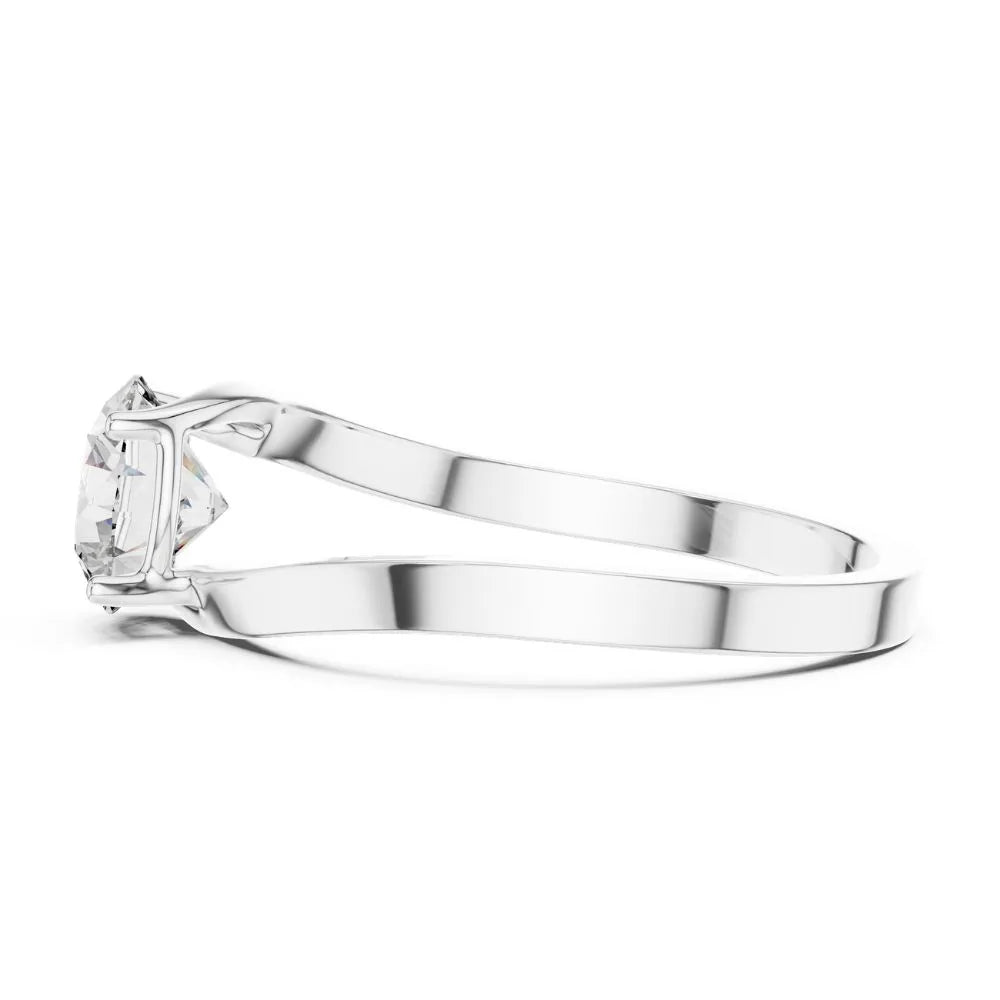 Orynio ORYNIO Aurelle Twist Solitaire Ring in 925 Sterling Silver 92.5 silver jewellery