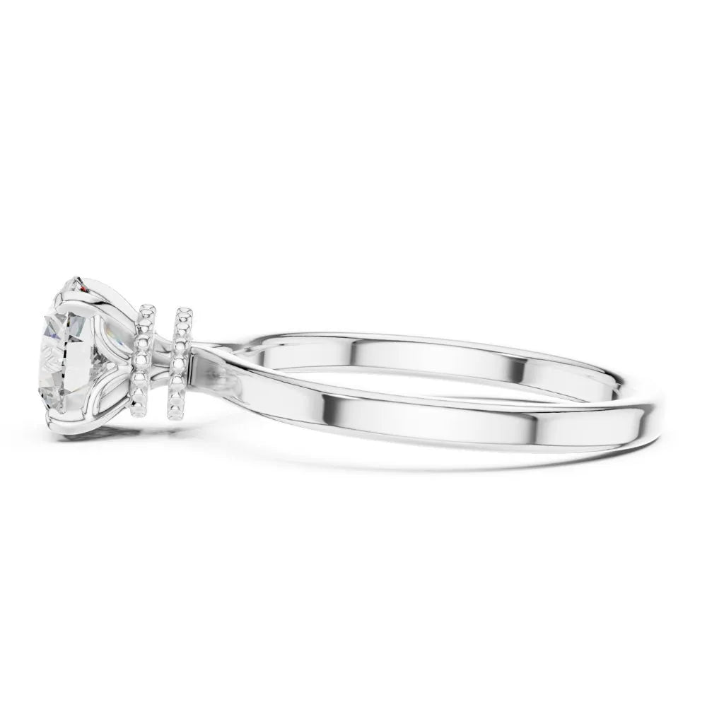 Classic Crown Solitaire Ring in 925 Sterling Silver | ORYNIO