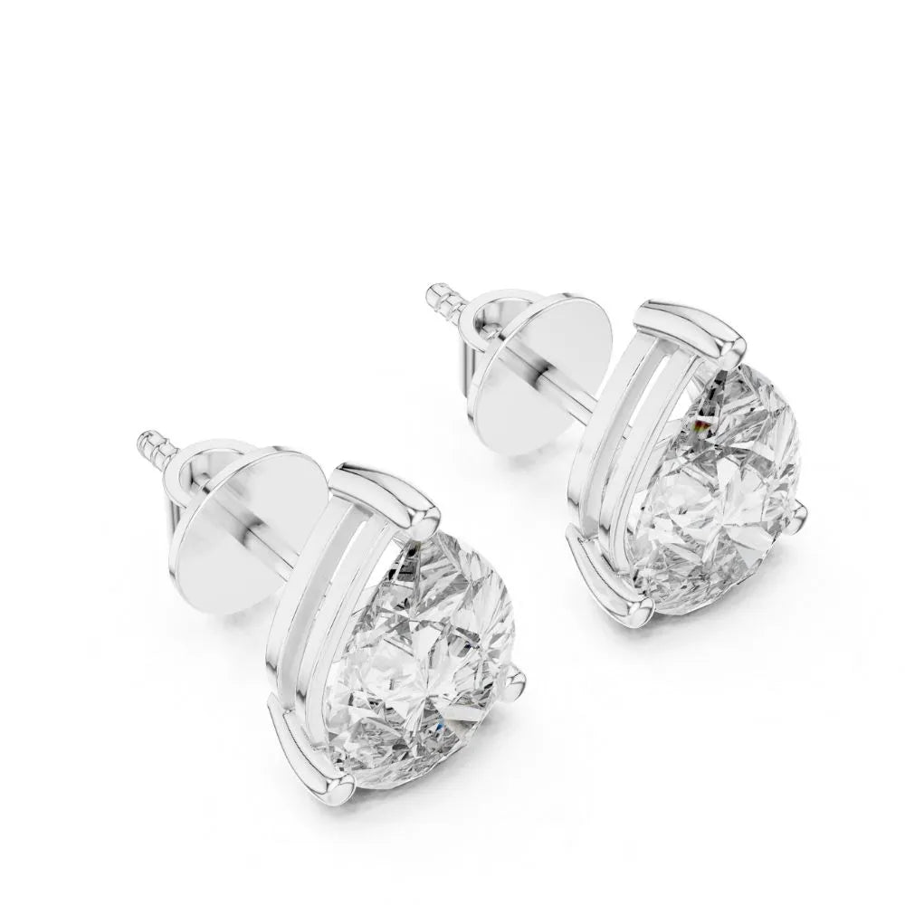 ORYNIO Pear Cut Solitaire Stud Earrings in 925 Sterling Silver