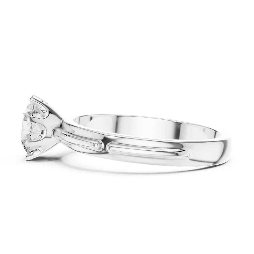 Elegant Six-Prong Solitaire Ring in 925 Sterling Silver | ORYNIO