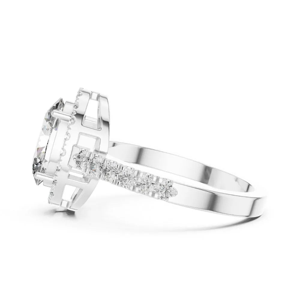 Orynio ORYNIO Aurora Halo Oval Engagement Ring in 925 Sterling Silver 92.5 silver jewellery