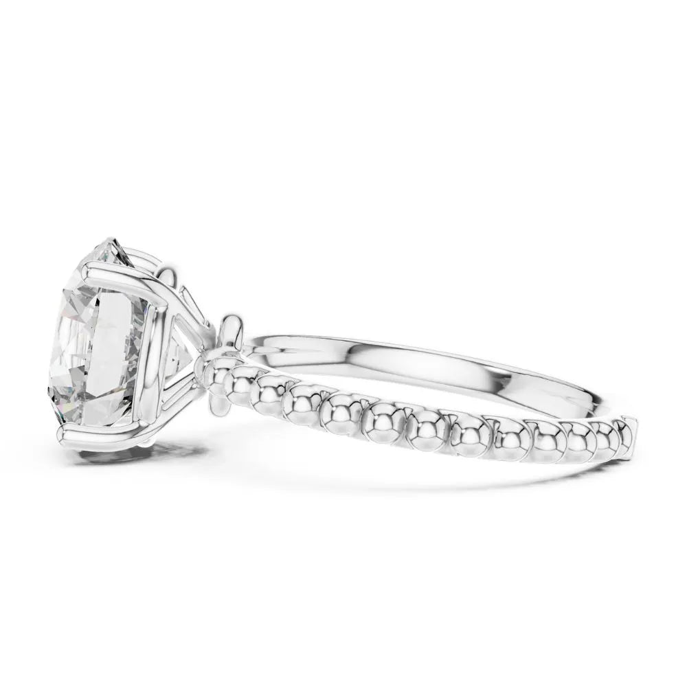 Orynio ORYNIO Roselle Beaded Solitaire Ring in 925 Sterling Silver 92.5 silver jewellery