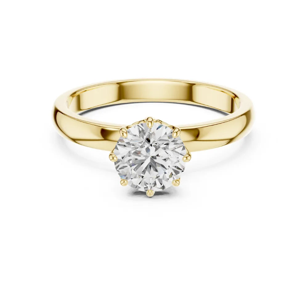Classic Solitaire Ring in 925 Sterling Silver | ORYNIO