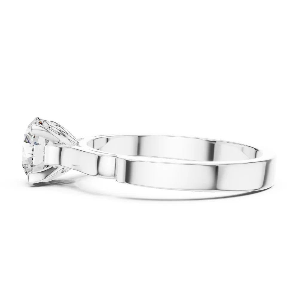Modern Geometric Solitaire Ring in 925 Sterling Silver | ORYNIO