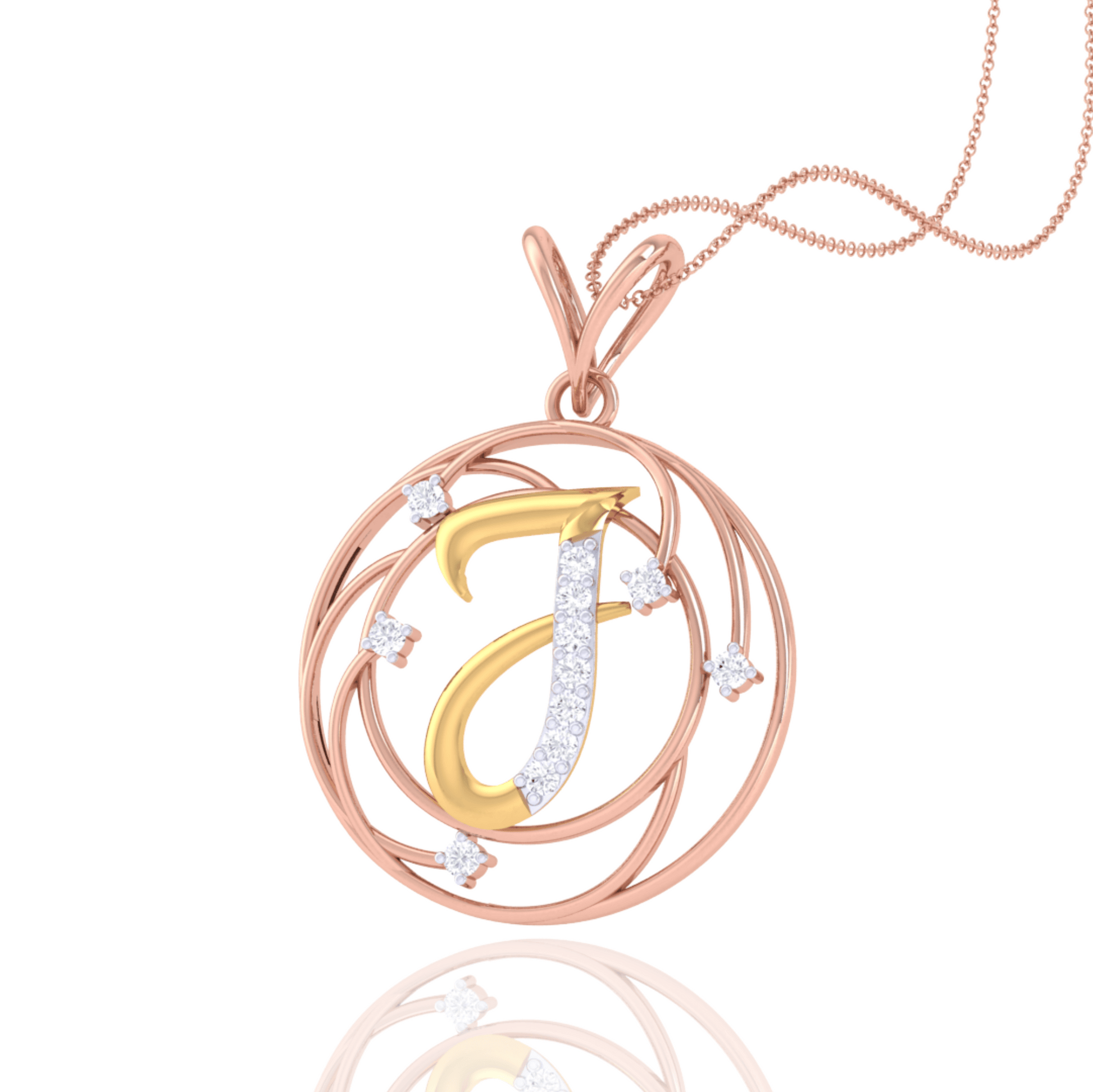 925 Silver A to Z Letters Women's Chain & Pendant