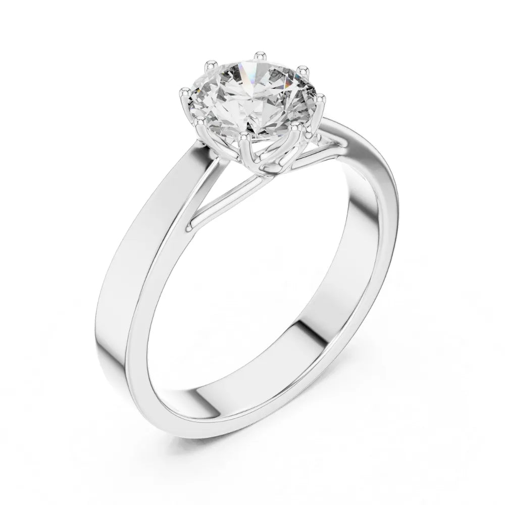 Classic Solitaire Engagement Ring in 925 Sterling Silver | ORYNIO
