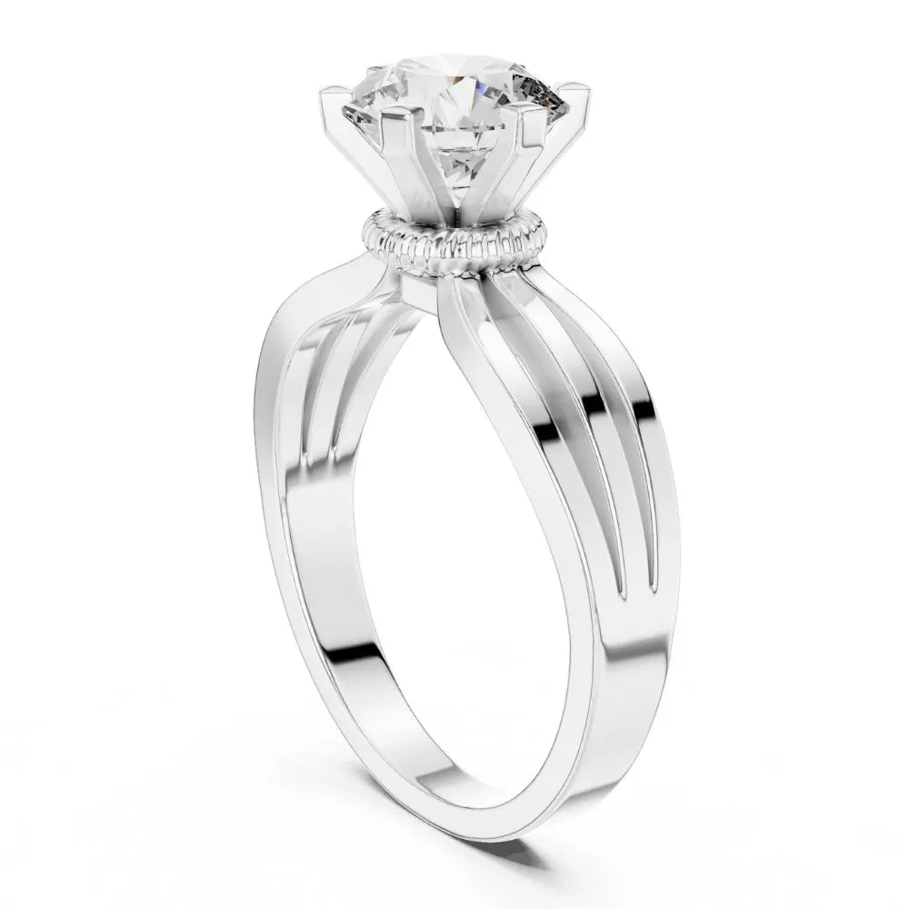 Orynio ORYNIO Aurora Triple Band Solitaire Ring in 925 Sterling Silver 92.5 silver jewellery