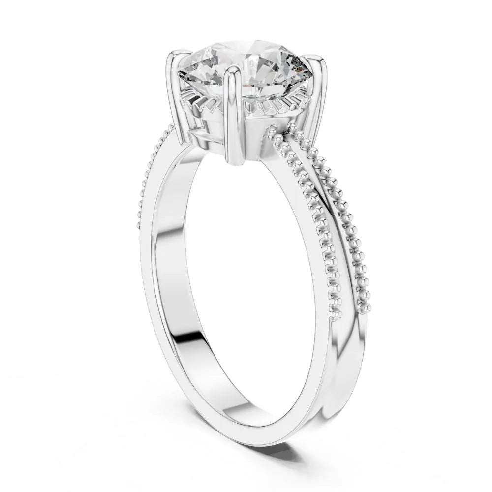 Orynio ORYNIO Luméra Beaded Solitaire Ring in 925 Sterling Silver 92.5 silver jewellery