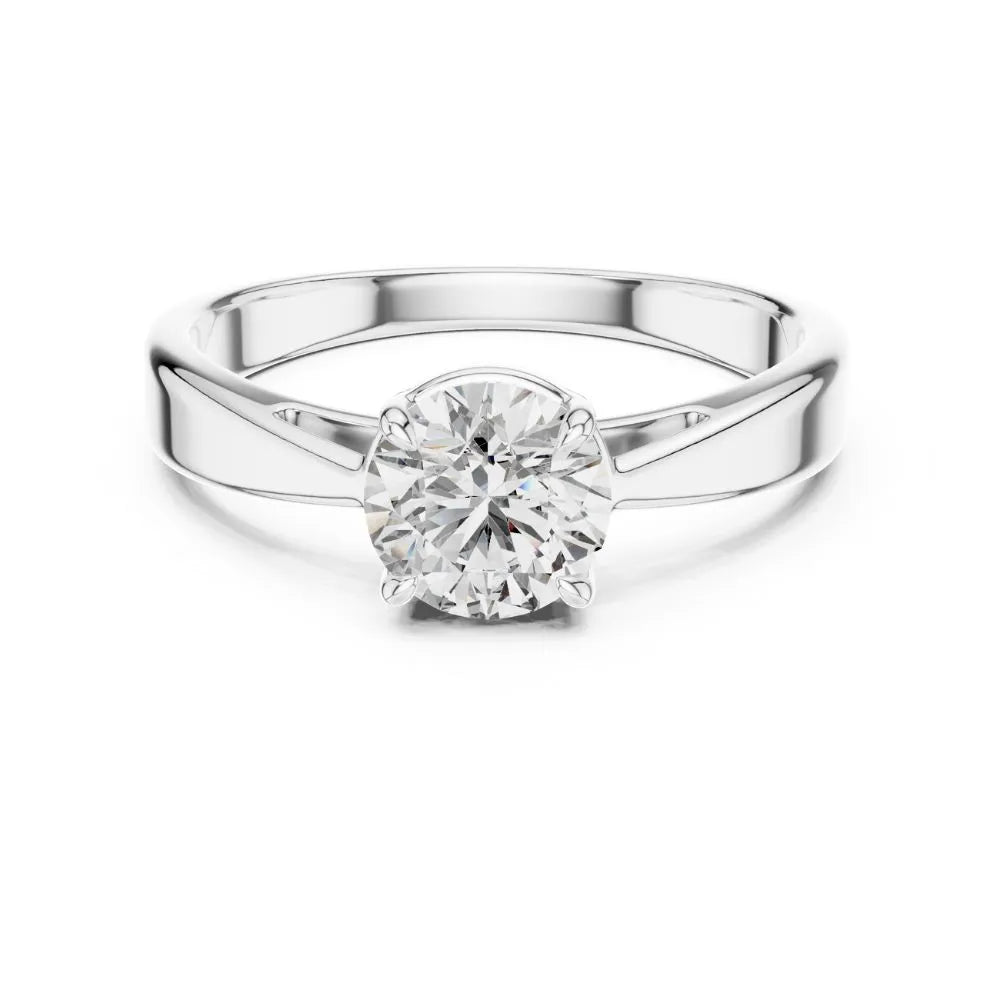 Twisted Solitaire Ring in 925 Sterling Silver | ORYNIO