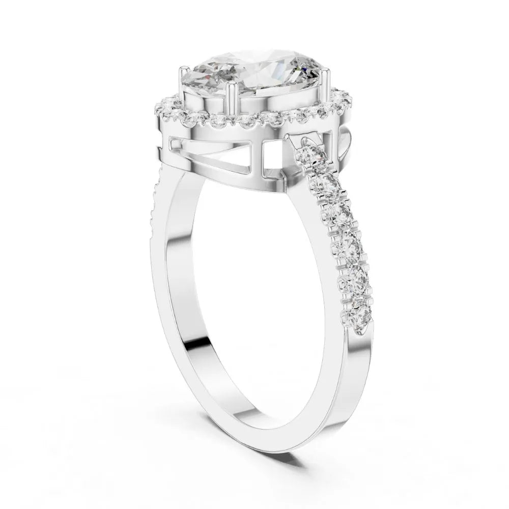 Orynio ORYNIO Aurora Halo Oval Engagement Ring in 925 Sterling Silver 92.5 silver jewellery