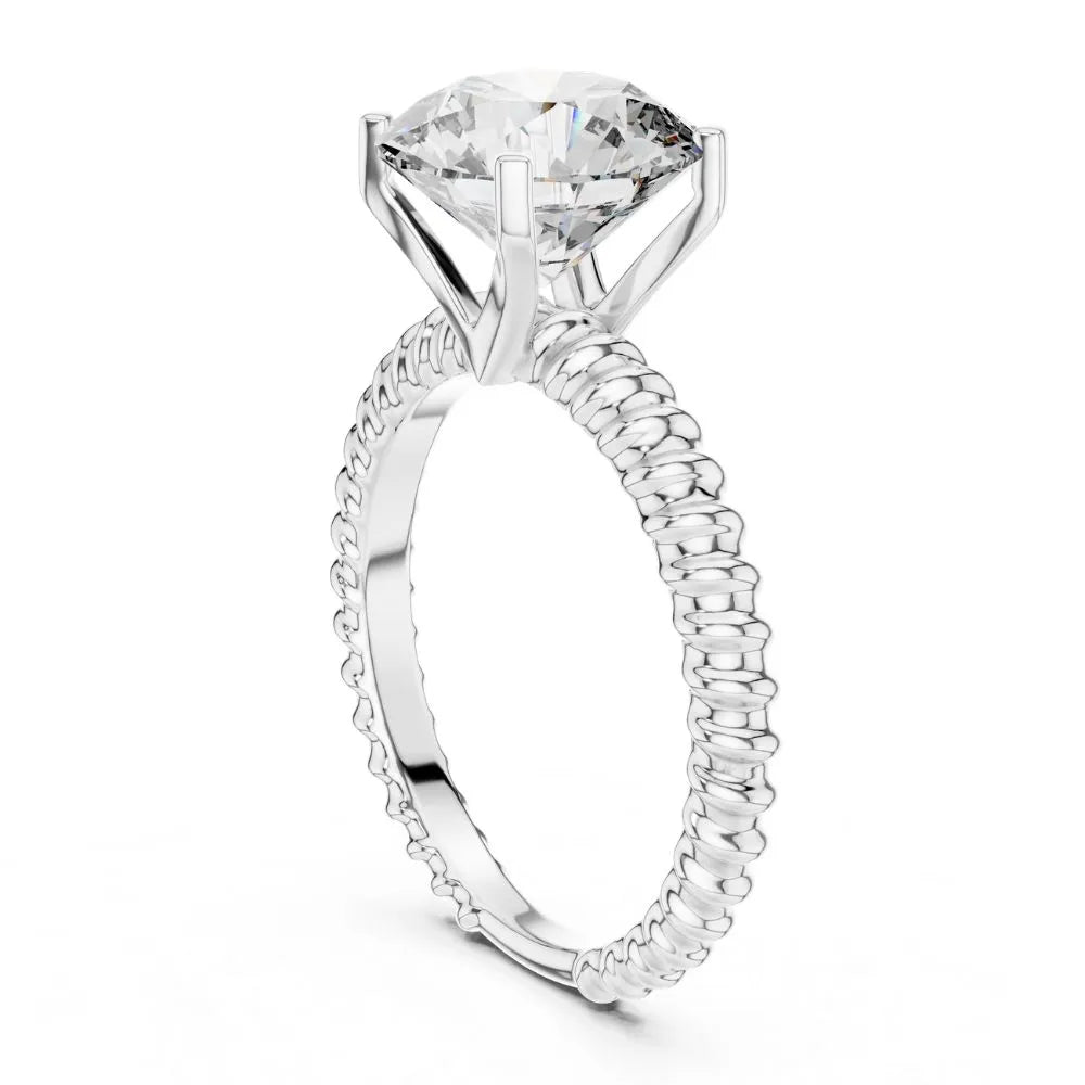 Orynio ORYNIO Aurelia Textured Solitaire Ring in 925 Sterling Silver 92.5 silver jewellery