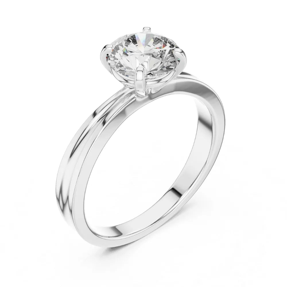 Classic Solitaire Engagement Ring in 925 Sterling Silver | ORYNIO