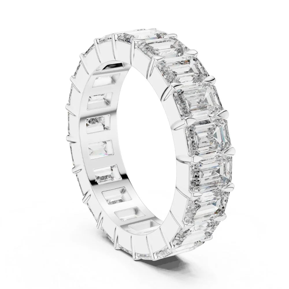 Orynio ORYNIO Luméa Emerald-Cut Eternity Band Ring in 925 Sterling Silver 92.5 silver jewellery
