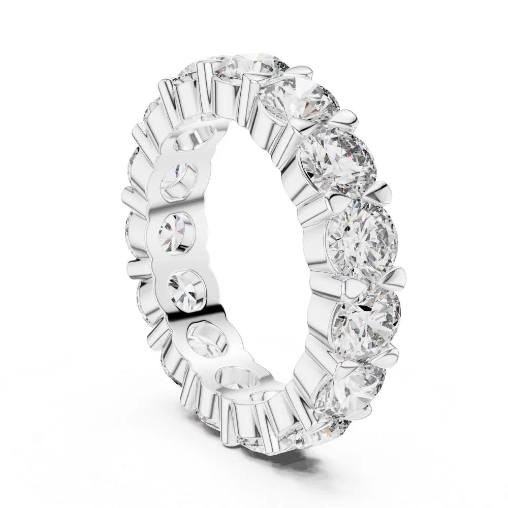 Orynio ORYNIO Celestia Eternal Circle Diamond Band Ring in 925 Sterling Silver 92.5 silver jewellery