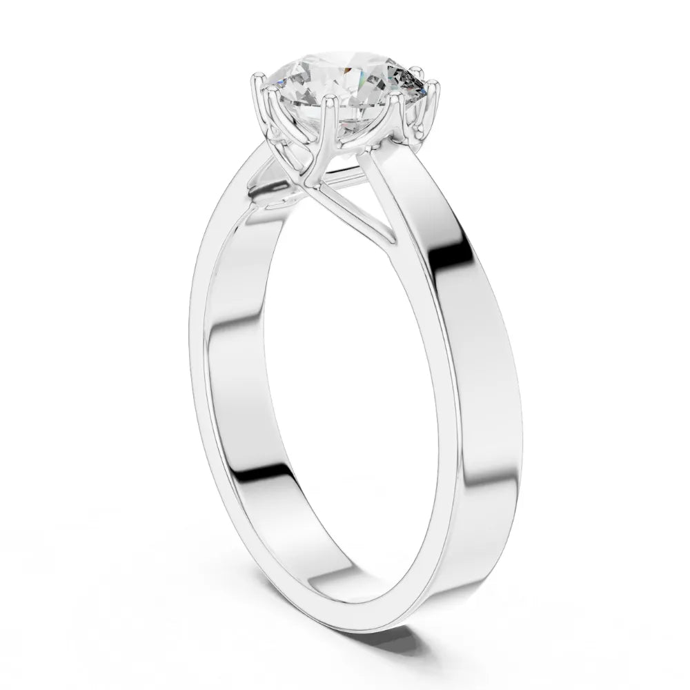Classic Solitaire Engagement Ring in 925 Sterling Silver | ORYNIO
