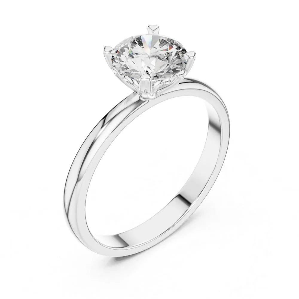 Classic Four-Prong Solitaire Ring in 925 Sterling Silver | ORYNIO