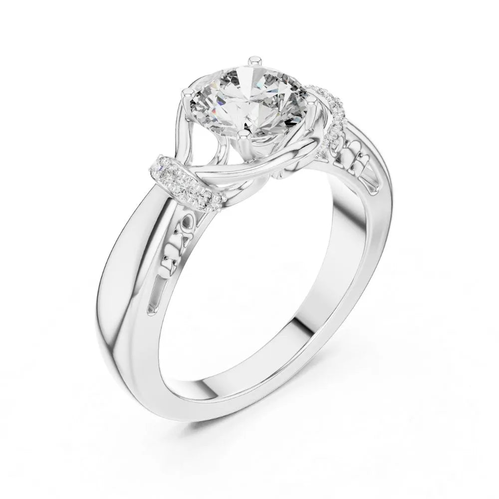 Orynio ORYNIO Infinity Embrace Solitaire Sterling Silver Ring 92.5 silver jewellery