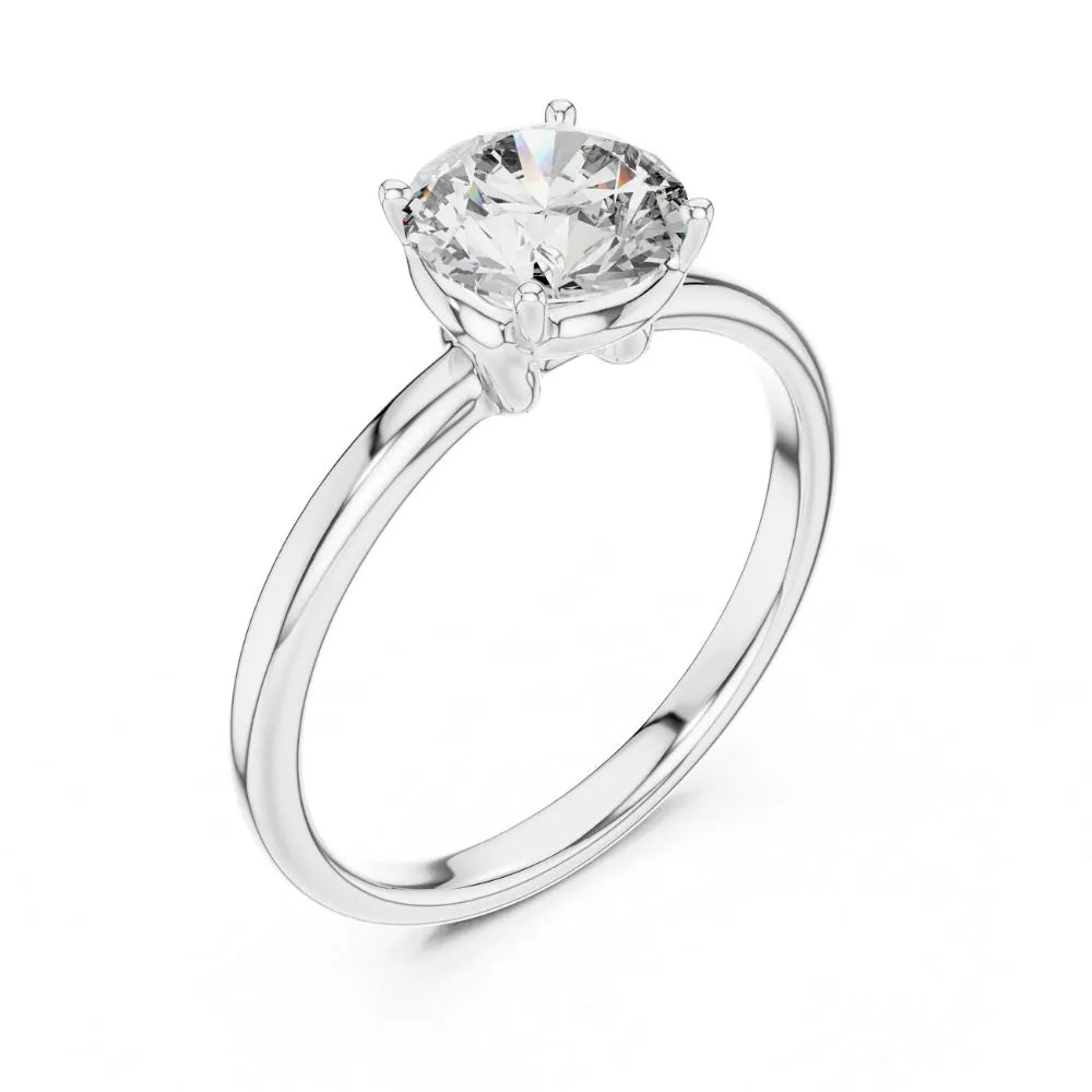 ORYNIO Celestia Solitaire Ring in 925 Sterling Silver