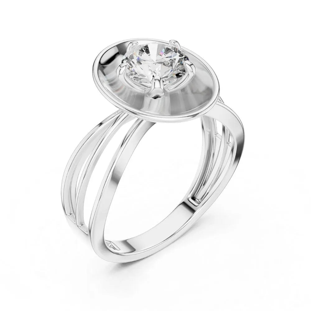 Orynio ORYNIO Celestial Orbit Solitaire Sterling Silver Ring 92.5 silver jewellery