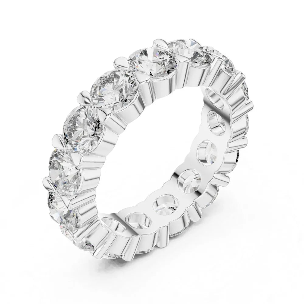 Orynio ORYNIO Celestia Eternal Circle Diamond Band Ring in 925 Sterling Silver 92.5 silver jewellery