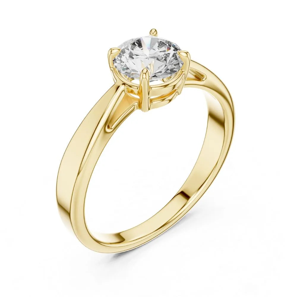Twisted Solitaire Ring in 925 Sterling Silver | ORYNIO