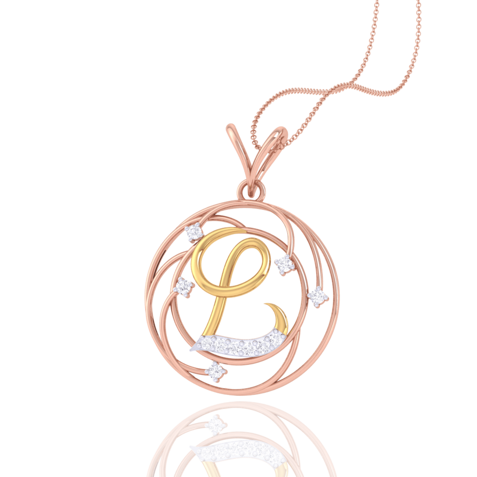 925 Silver A to Z Letters Women's Chain & Pendant