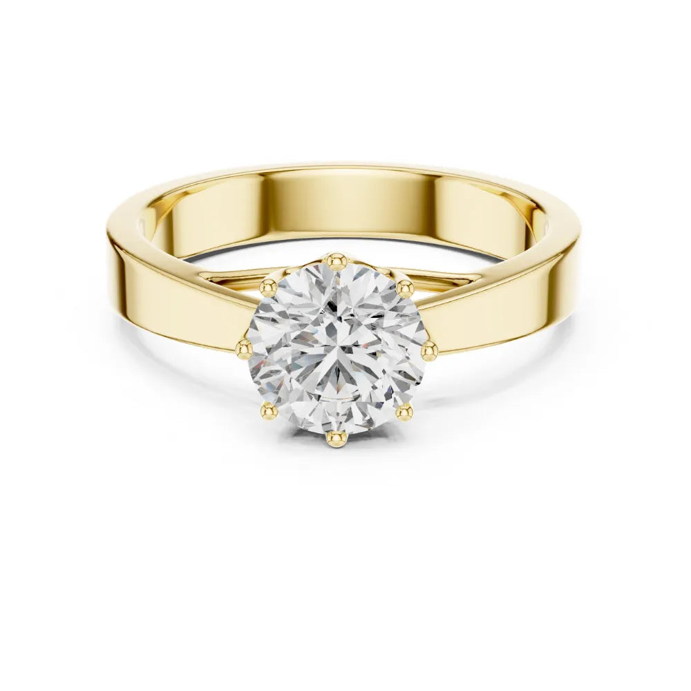 Classic Solitaire Engagement Ring in 925 Sterling Silver | ORYNIO