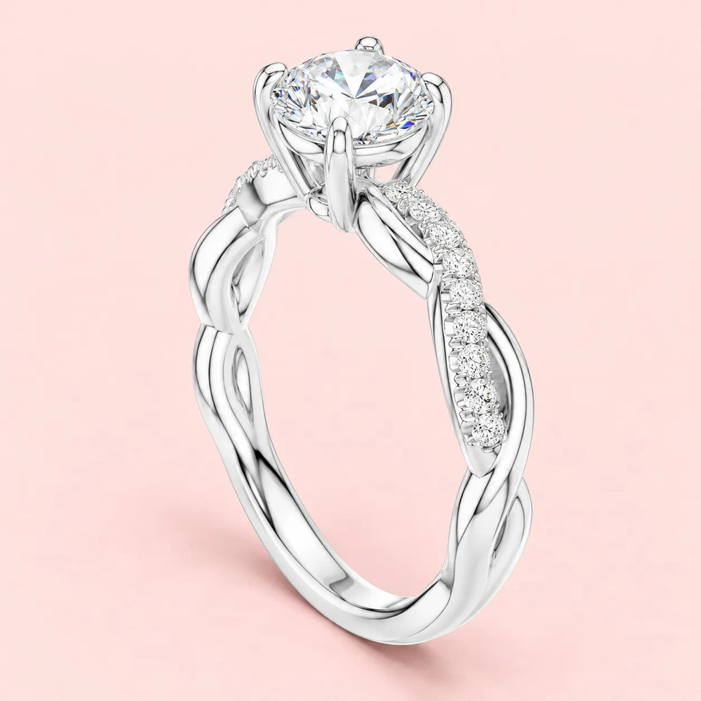 925 silver solitaire ring for women in silver, rose gold and gold finish