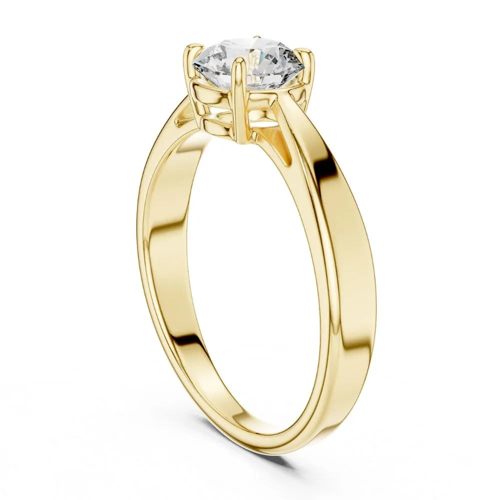Twisted Solitaire Ring in 925 Sterling Silver | ORYNIO