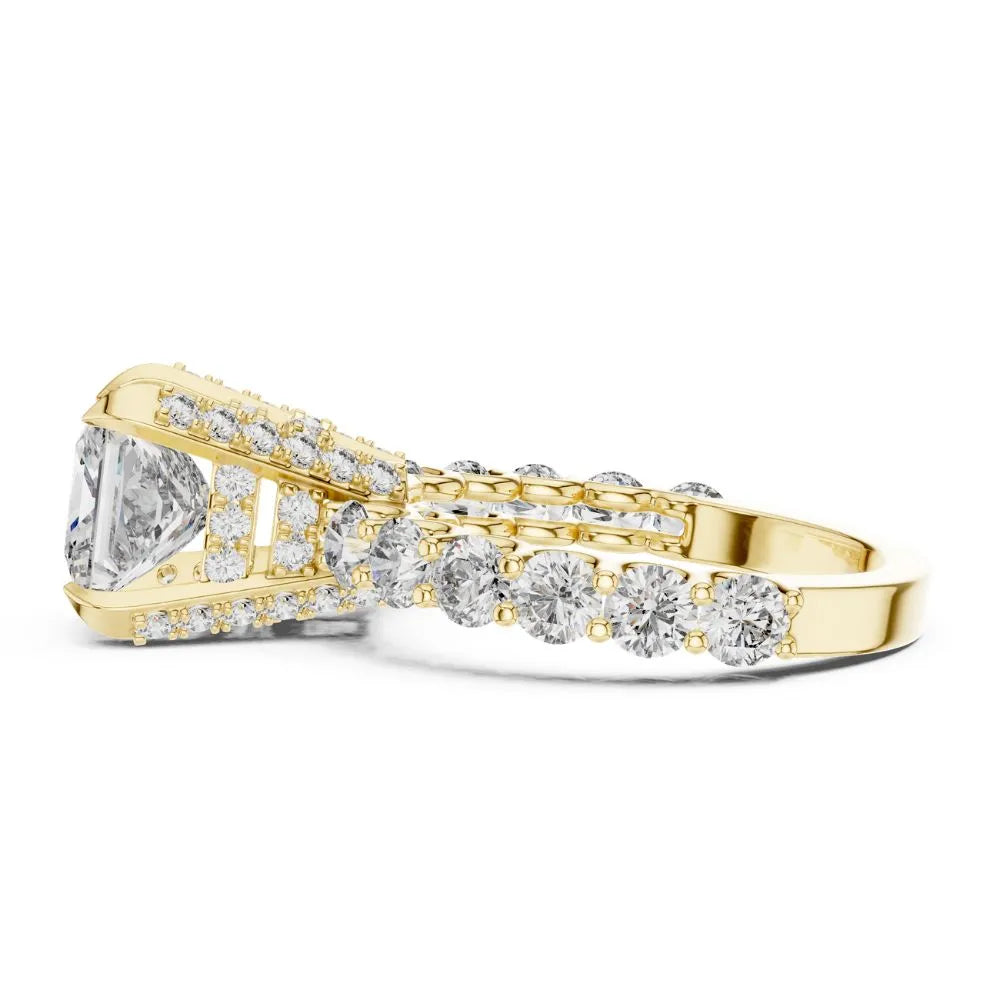 Orynio ORYNIO Celestia Princess Halo Engagement Ring in 925 Sterling Silver 92.5 silver jewellery