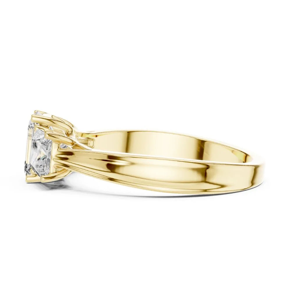 Orynio ORYNIO Imperial Emerald Three Stone Ring in 925 Sterling Silver 92.5 silver jewellery