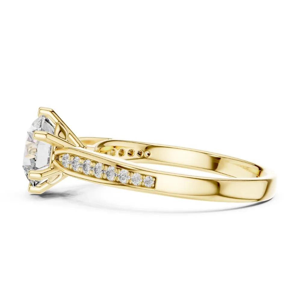 Orynio ORYNIO Radiant Pavé Solitaire Ring in 925 Sterling Silver 92.5 silver jewellery
