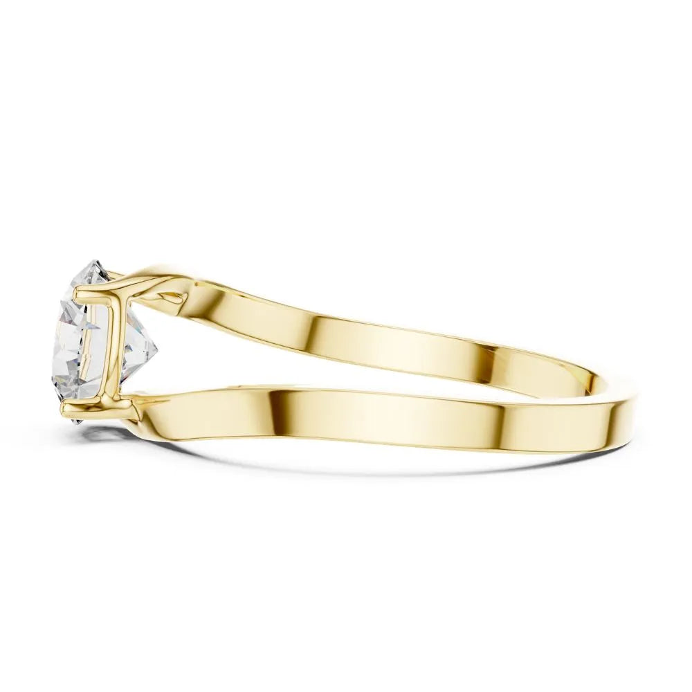 Orynio ORYNIO Aurelle Twist Solitaire Ring in 925 Sterling Silver 92.5 silver jewellery