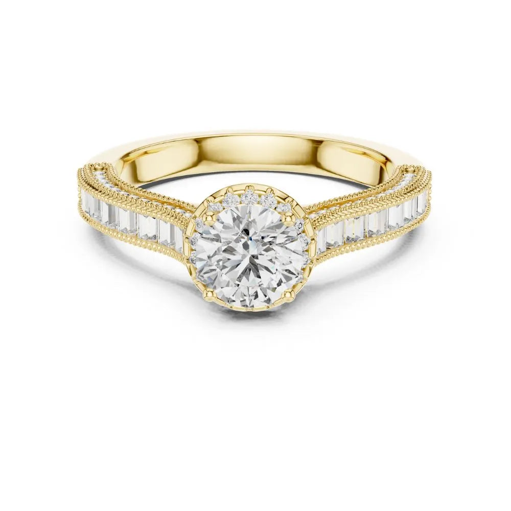 Orynio ORYNIO Radiant Whisper Accent Sterling Silver Engagement Ring 92.5 silver jewellery