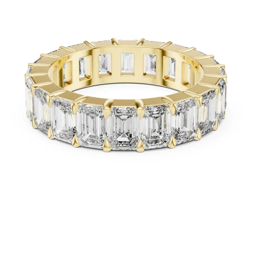 Orynio ORYNIO Luméa Emerald-Cut Eternity Band Ring in 925 Sterling Silver 92.5 silver jewellery