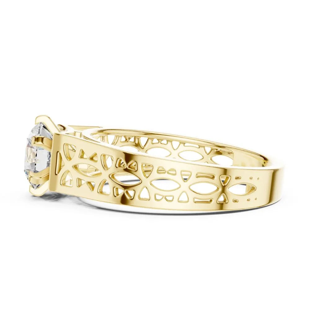 Orynio ORYNIO Aurora Lattice Solitaire Sterling Silver Ring 92.5 silver jewellery
