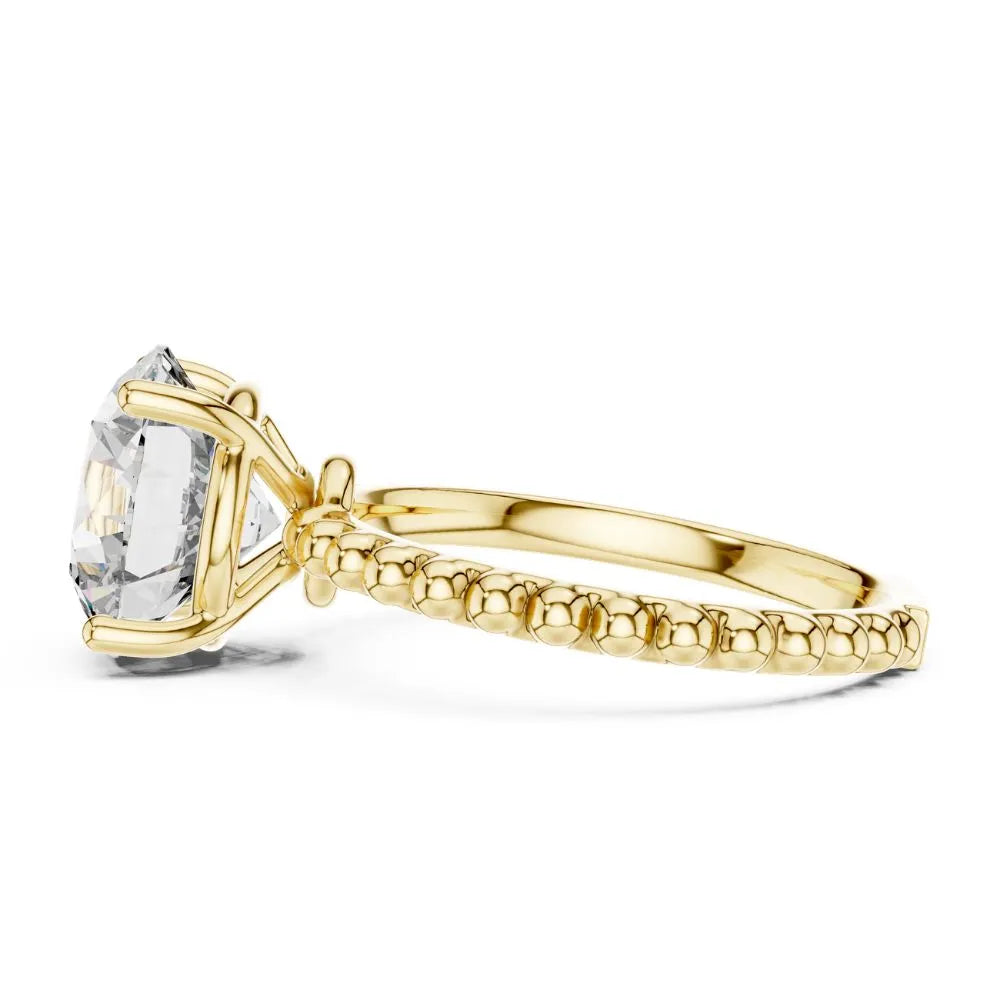Orynio ORYNIO Roselle Beaded Solitaire Ring in 925 Sterling Silver 92.5 silver jewellery