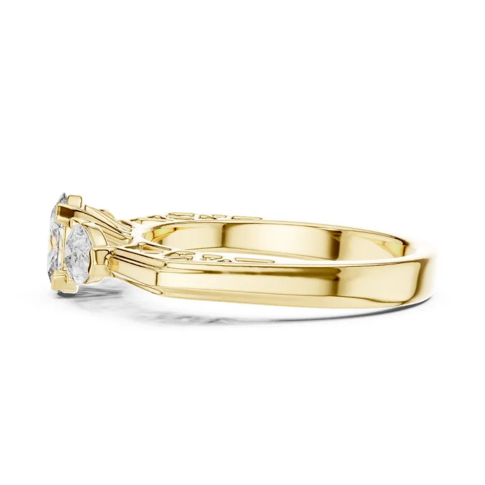 Orynio ORYNIO Elara Vintage Three Stone Ring in 925 Sterling Silver 92.5 silver jewellery