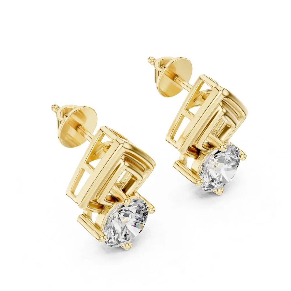 ORYNIO Élan Pear-Cut Solitaire Drop Stud Earrings