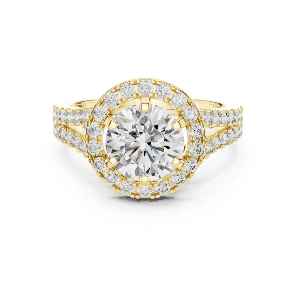 Orynio ORYNIO Celestia Split Halo Sterling Silver Engagement Ring 92.5 silver jewellery