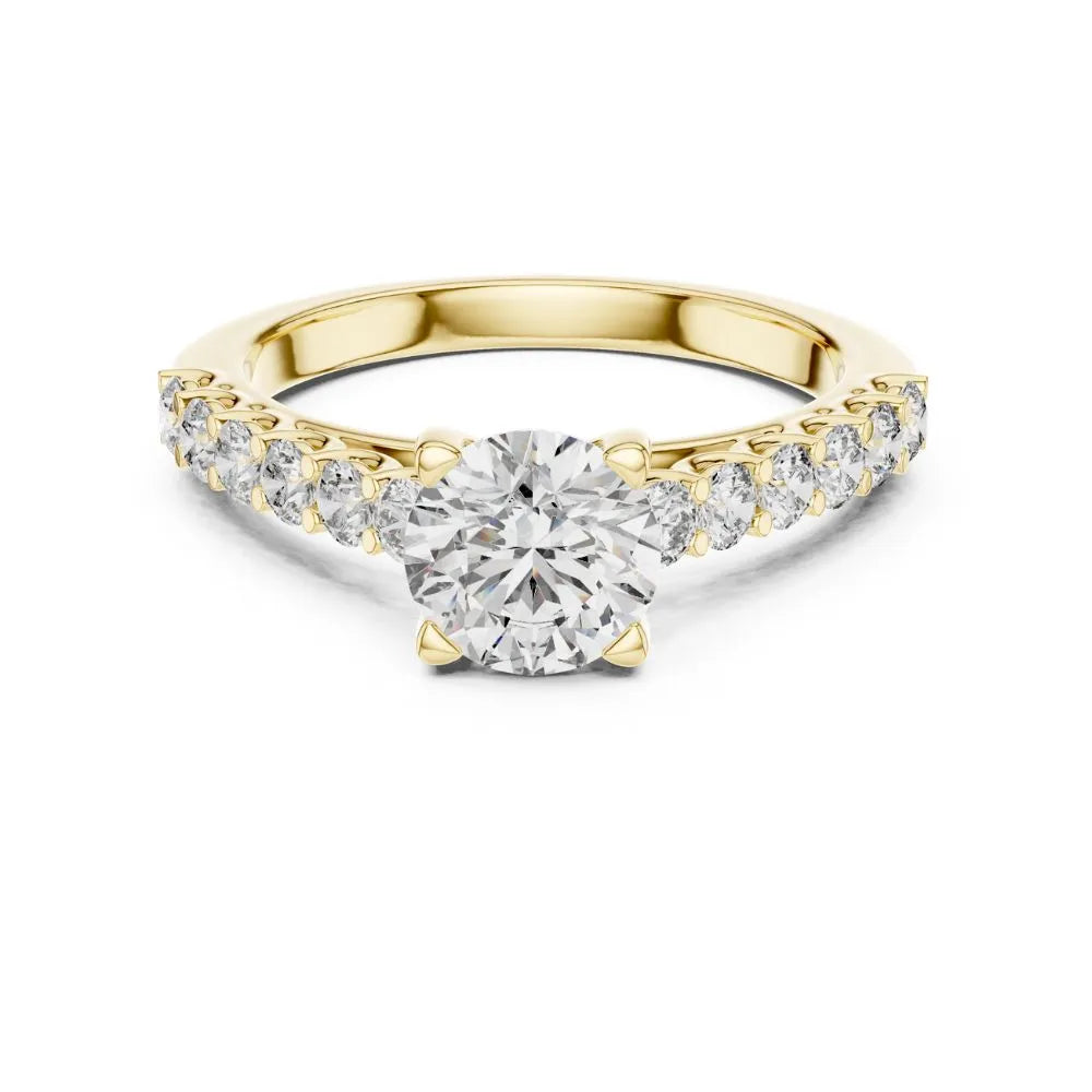 Orynio ORYNIO Radiant Grace Pavé Solitaire Sterling Silver Ring 92.5 silver jewellery