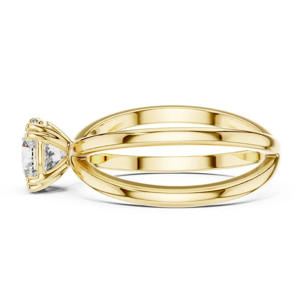 Criss Cross Solitaire Ring in 925 Sterling Silver | ORYNIO