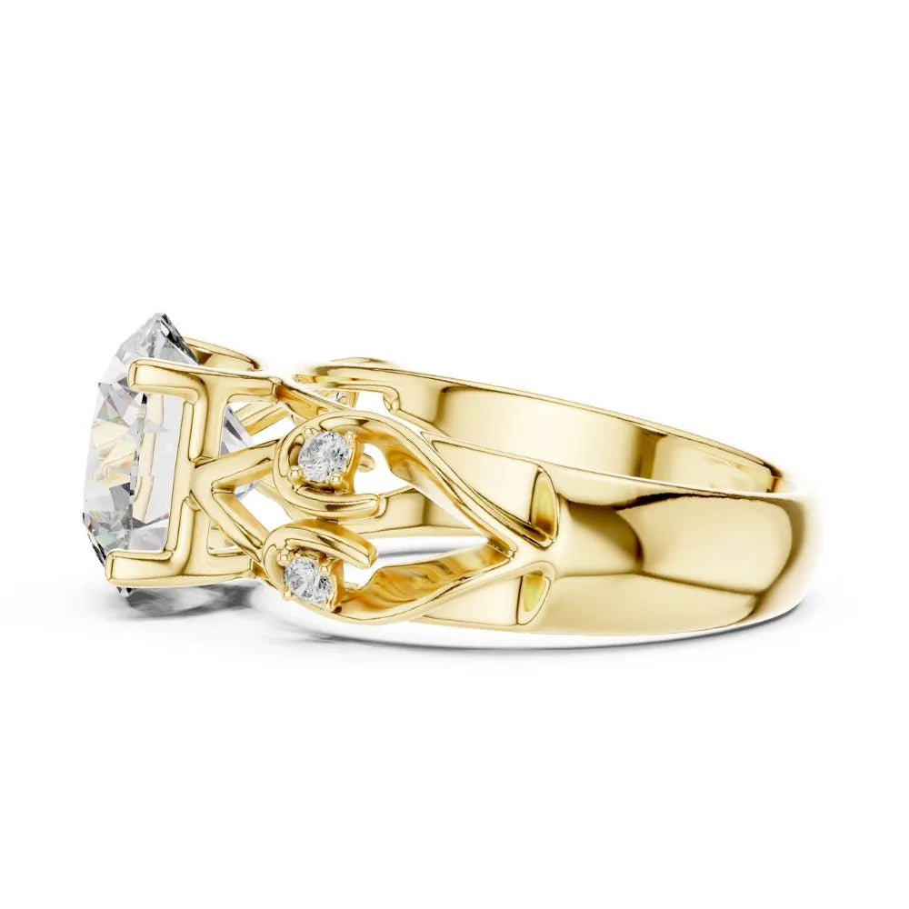 Orynio ORYNIO Blossom Vine Solitaire Engagement Ring in 925 Sterling Silver 92.5 silver jewellery