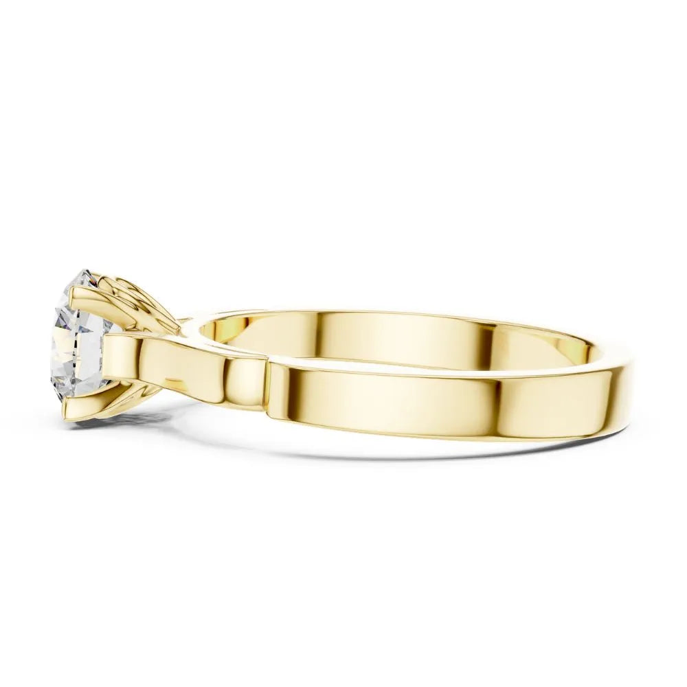 Modern Geometric Solitaire Ring in 925 Sterling Silver | ORYNIO